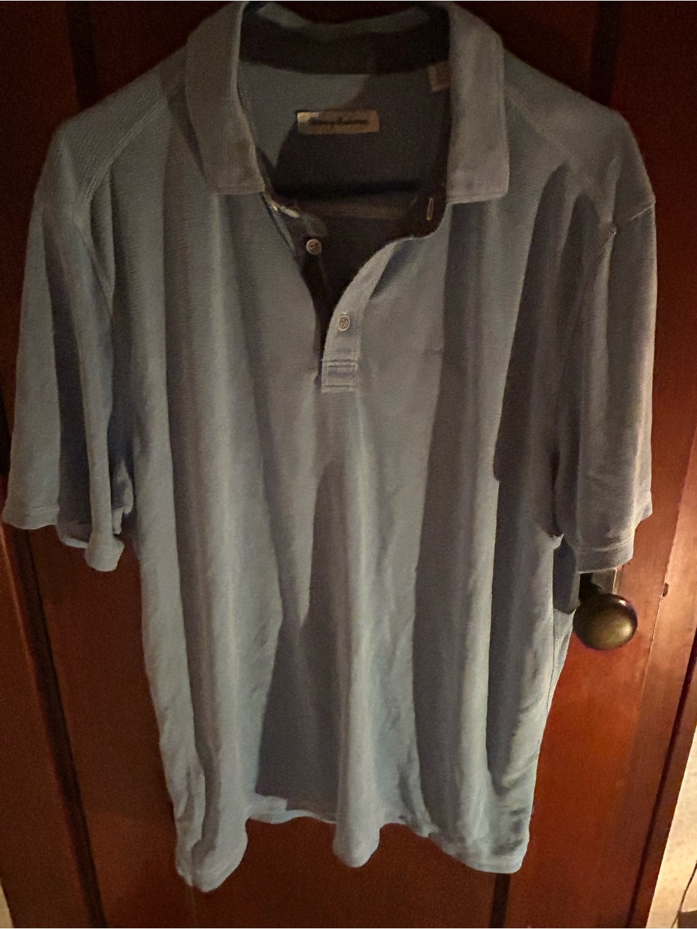 Tommy Hilfiger Men's Pale Blue Pique Polo